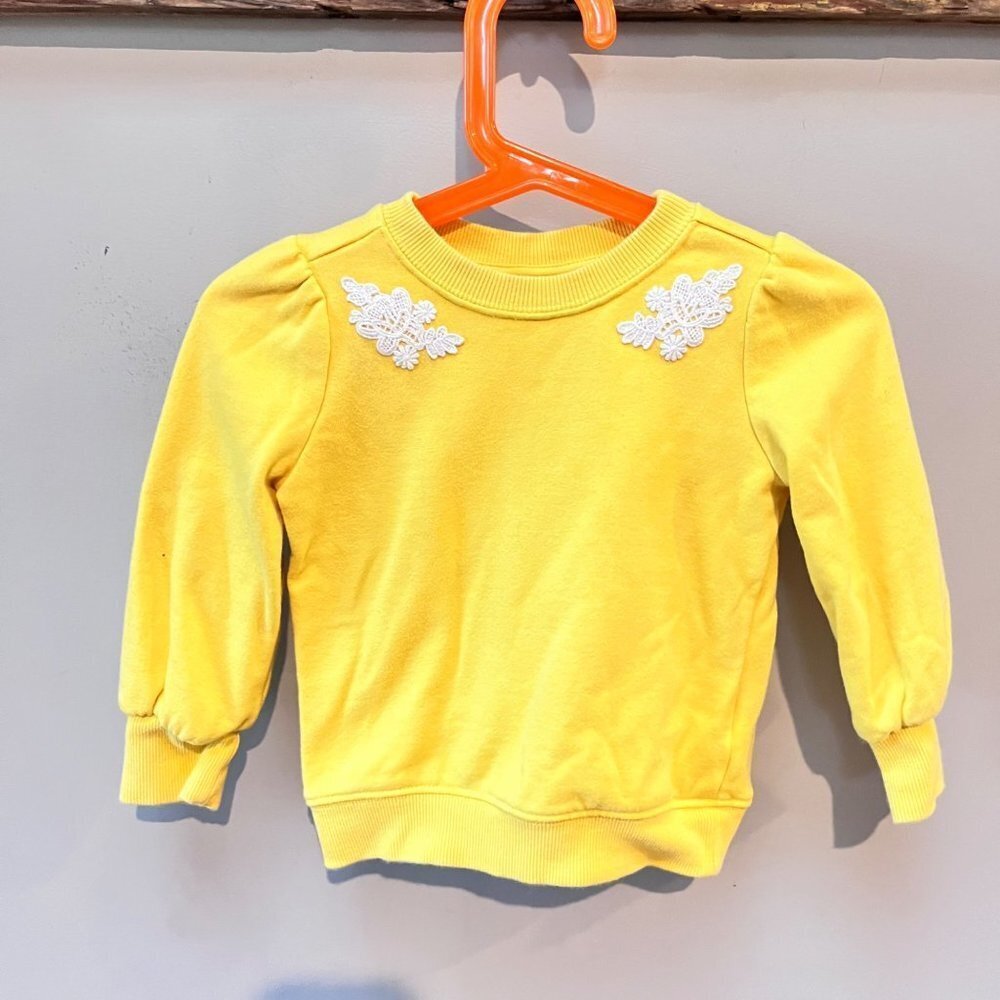 Janie & Jack Girls Yellow Sweatshirt- Size 2T